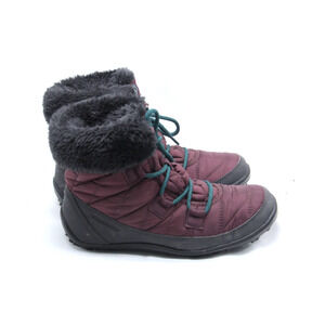 Columbia 200 Winter Boots Grams Youth Size 5 Waterproof Black Purple BY1334-524